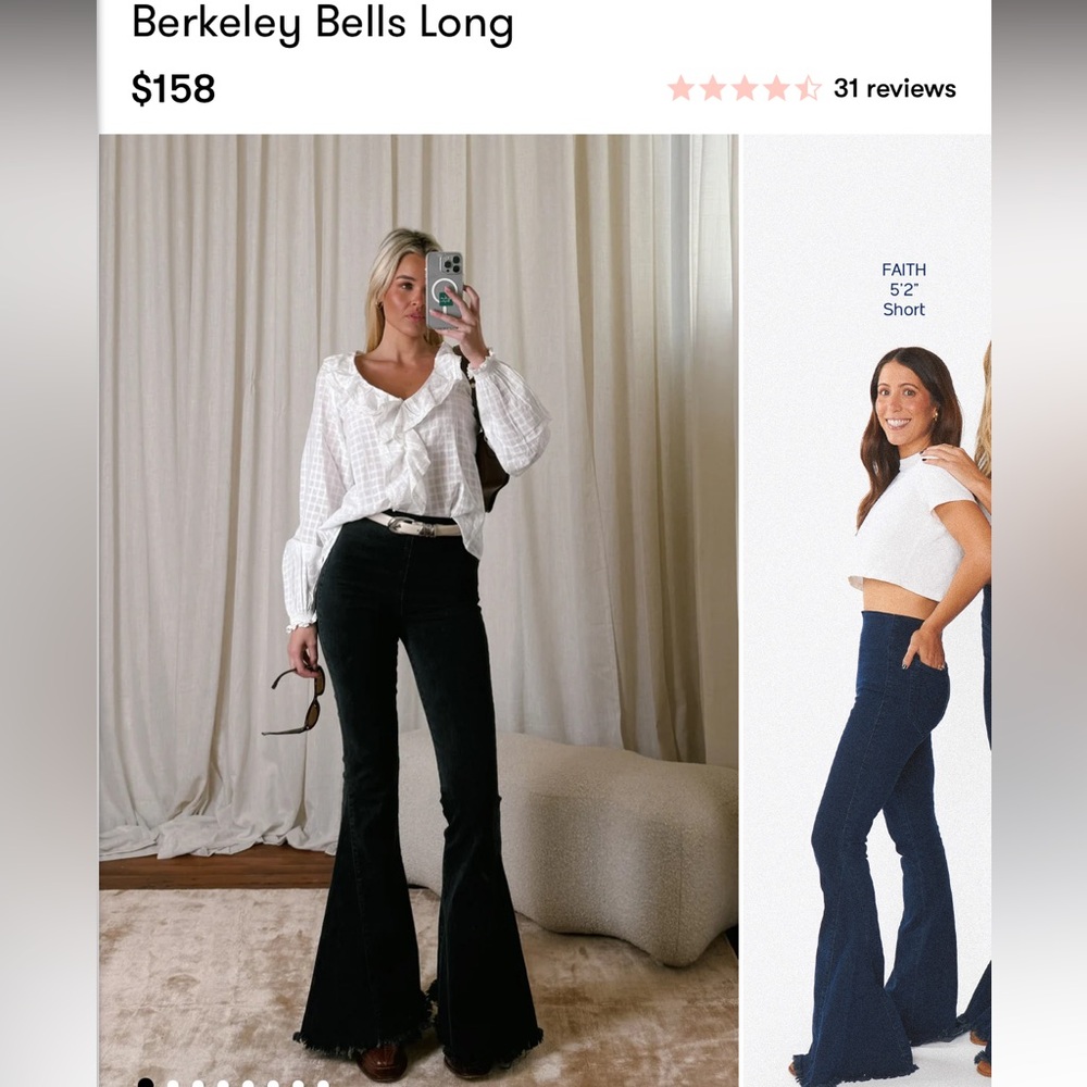 Black Flared Bell Bottom Jeans
